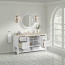James Martin Breckenridge 60" Single Bathroom Vanity, Bright White