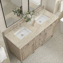 James Martin Lorelai 60" Double Bathroom Vanity, Whitewashed Oak