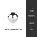 Glacier Rocks Large Stainless Steel Sphere by Viski