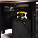 Black Aluminum Fire Table Set with Two Loveseats and Two Club Chairs