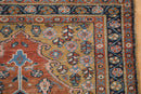 3.5x4 Vintage Heriz Square Rug