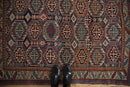 4x5 Vintage Caucasian Square Rug