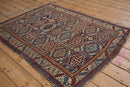 4x5 Vintage Caucasian Square Rug