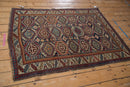 4x5 Vintage Caucasian Square Rug