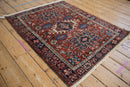 3.5x4.5 Vintage Karaja Square Rug