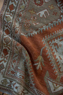 3.5x13 Vintage Distressed Malayer Rug Runner