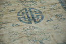6x6 Antique Distressed Peking Square Carpet