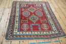 3.5x4.5 Antique Kazak Square Rug