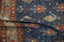 6.5x10.5 Antique Distressed Kurdish Carpet
