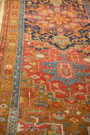 3.5x11 Antique Heriz Rug Runner
