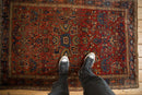 3.5x5 Antique Farahan Sarouk Rug