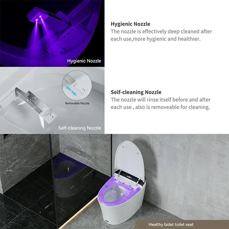 Alora Premium Smart Tankless Bidet Toilet W/ Adjustable Heated Seat, Water & Air Dryer (96174253)