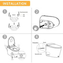 Alora Premium Smart Tankless Bidet Toilet W/ Adjustable Heated Seat, Water & Air Dryer (96174253)