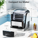 Cubic Ice Maker Machine,33 Lbs/24 Hrs,1.3 Lbs Ice Storage Capacity ,Black