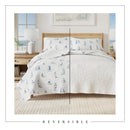 Coastal Blue Sailboat Quilt Set - Marzano Collection by Great Bay Home