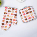 Cupcake print cotton kitchen baking gloves and pot holder set by Decorbites