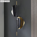 GobekUsa Curve Metal Sheet Sconce Light - Postmodern 2-Light Black Wall Mount for Stairway