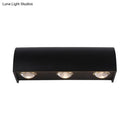 GobekUsa Curved Black Wall Lamp: Minimalist LED Metal Mount Lighting in Warm/White Light