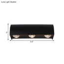 GobekUsa Curved Black Wall Lamp: Minimalist LED Metal Mount Lighting in Warm/White Light