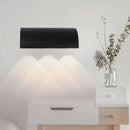 GobekUsa Curved Black Wall Lamp: Minimalist LED Metal Mount Lighting in Warm/White Light