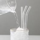 Curved clear glass straws kitchen reusable eco friendly decorbites glass by Decorbites