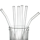 Curved clear glass straws kitchen reusable eco friendly decorbites glass by Decorbites