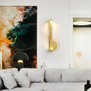 GobekUsa Curved Golden LED Wall Sconce in Warm/White Light - Stylish Aluminum Fixture