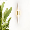 GobekUsa Curved Linear Aluminum LED Wall Sconce in Simplicity Gold/Coffee - Ideal Dining Room Lighting