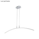 GobekUsa Curved Metallic Black/White LED Island Lamp for Warm/White Lighting