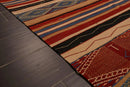 6' x 9' Hand Woven Wool Boho Chic Turksih Kilim Area Rug Red Contemporary