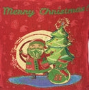DaDa Bedding Red Santa Claus Christmas Woven Tapestry Throw Pillow Cover - 16" x 16" (17615)