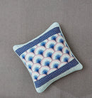 DaDa Bedding Set of 2-Pieces Mediterranean Fans Waves Minty Blue Throw Pillow Covers, 18" x 18" (JHW884)