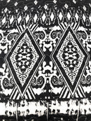 DaDa Bedding Aztec Black & White Diamonds Throw Pillow Covers - 18" x 18" 2-Pack (C14800-1-CC)