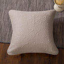 DaDa Bedding Set of 2-Pieces Sandy Beige Taupe Square Cushion Throw Pillow Covers, 18" x 18" (JHW-585)