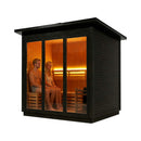 Custom 6-Person Luxury Canadian Red Cedar Outdoor Steam Sauna With Heater And Stones [Made-To-Order] (SAK78615) by SAKSBY WHOLESALE
