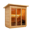 Custom 6-Person Luxury Canadian Hemlock Outdoor Steam Sauna With Heater And Stones [Made-To-Order] (SAK63821) by SAKSBY WHOLESALE