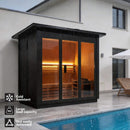 Custom 4-Person Luxury Spruce Outdoor Steam Sauna With Heater And Stones [Made-To-Order] (SAK87912) by SAKSBY WHOLESALE