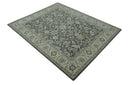 Charcoal Beige Antique Floral Hand-Tufted Premium Wool Area Rug
