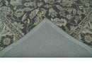 Charcoal Beige Antique Floral Hand-Tufted Premium Wool Area Rug