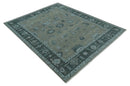Wool Area Rug Charcoal Gray Silver Oriental Oushak Antique Hand Knotted Custom Made
