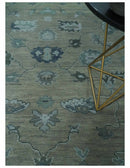 Wool Area Rug Charcoal Gray Silver Oriental Oushak Antique Hand Knotted Custom Made