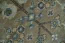Custom Made Antique look Hand Knotted Beige, Ivory and Silver Oriental Oushak Multi Size Traditional Wool Area Rug