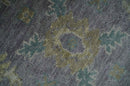 Custom Made Antique look Plum and Brown Hand Knotted Traditional Oushak Wool Area Rug