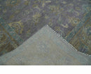 Custom Made Antique look Plum and Brown Hand Knotted Traditional Oushak Wool Area Rug