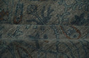 Charcoal Taupe Gray Wool Area Rug - Hand Knotted Antique Design