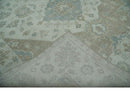 Custom Made Antique Style Neutral Ivory and Camel Custom Made wool Area Rug