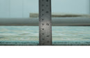 Custom Made Aqua and Beige Hand Knotted Traditional Wool Rug