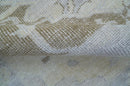 Custom Made Beige And Blue Traditional Turkish Design Hand knotted Wool Rug by The Rug Decor