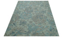 Custom Made Beige And Brown Traditional Floral Pattern Hand Tufted Wool Area Rug