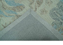 Custom Made Beige And Brown Traditional Floral Pattern Hand Tufted Wool Area Rug